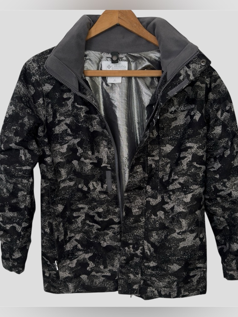 Columbia Omni-Heat Interchangeable Jacket Youth Medium Camo Techwear Gorpcore - Picture 2 of 15